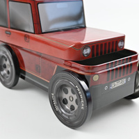 Modélisation de voiture de puissance créative pour enfants Boîte de fer à modeler Boîte à crayons en fer blanc Cadeau d'anniversaire pour enfants