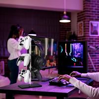 Support de contrôleur en acrylique moderne portable personnalisé en usine à 3 niveaux Base noire renforcée à rotation 360 pour contrôleur de jeu