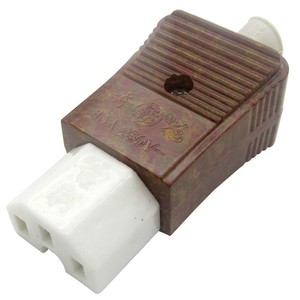 Enchufe de cerámica Far-Sighted con 3 tomas, 10A 250V, para olla arrocera, sartén eléctrica y hervidor - Product Image 1