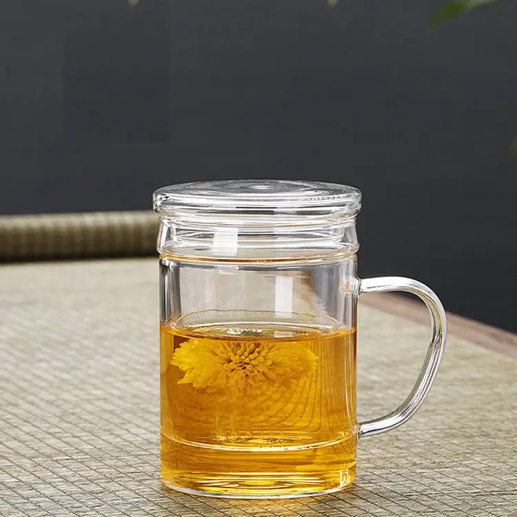 Tazza tazza di acqua tazza di vetro borosilicato tazza di vetro per uso domestico tazza di caffè Set tre pezzi