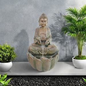 Bouddhisme <span class=keywords><strong>zen</strong></span> moderne Ornement de jardin Jardin chaud <span class=keywords><strong>Fontaine</strong></span> de bouddha Résine Matériel de bureau Caractéristique de l'eau de table - Product Image 1