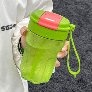 Tasse à café en plastique portable 500ml pour adulte avec paille pour le bureau <span class=keywords><strong>ou</strong></span> les sports d'été Conception simple pour les couples <span class=keywords><strong>Idée</strong></span> cadeau - Product Image 6