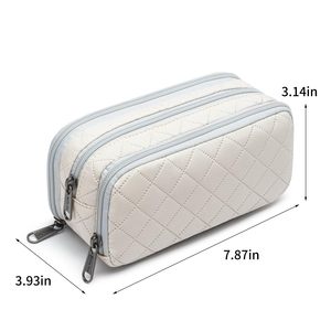 Grande capacité enfants fermeture éclair étudiant pochette à crayons multicouche papeterie sac de rangement dames organisateur cosmétique - Product Image 1