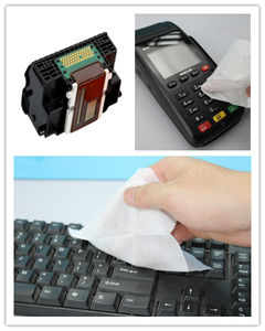 Paket Individu Label Pribadi Pembersih Layar Sekali Pakai Spunlace Basah 99.9% Tisu Alkohol untuk Printer Printer Termal - Product Image 5