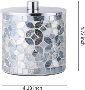 Modern Design Colored Glass <b>Mosaic</b> Ceramic Mother of Pearl Bathroom Accessories Set Wholesale for Hotels Home Use OEM Designed - Product Image 2