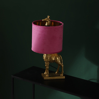 Lampe de Table en résine dorée, Design Antique, lampes de chevet en forme de girafe