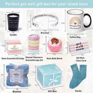 Regalos de Recuperación para Mujeres, Personalizados y Únicos, Regalos para Sentirse Mejor Después de la Cirugía, Pensando en Ti, con Manta y Vaso Térmico para Café - Product Image 3