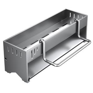 Stainless Steel Sink Drain Rack With Towel Bar Sponge <b>Storage</b> <b>Kitchen</b> Organizer Rectangle Frame Multi Function - Product Image 5