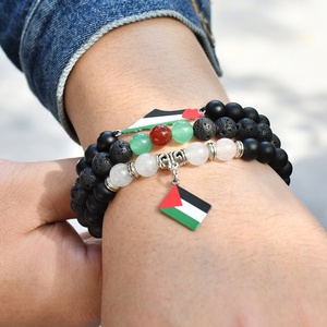 F562 Fashion Map Flag Charms Free palestina gioielli in acciaio inox libertà salva Gaza bracciale Palestine prodotti per bomboniere - Product Image 2