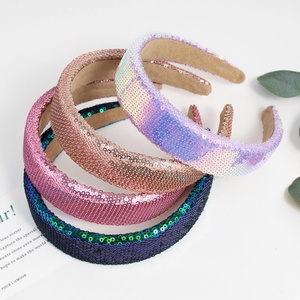 Nouveauté en gros : Bandeaux à sequins à bord large, brillants et écologiques, pour soins de la peau, spa, unisexe, toutes saisons, accessoires capillaires - Product Image 4