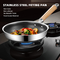 Peralatan Masak Berkualitas Tinggi Bahan Makanan Grade 304 Sartenes Pan Anti Lengket Panci Stainless Steel Wajan Penggorengan Sarang Lebah