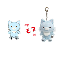 Porte-clés de poupée de dessin animé, jouet personnalisé en peluche douce, personnalisé pour votre