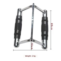 Accessoire de musculation en acier robuste pour lat pulldown avec poignées de traction haute/basse et poignée en caoutchouc