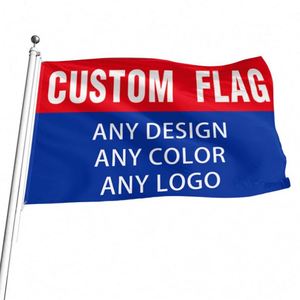 Good Quality Best Price 100% Polyester Any Logo Any Design Any Size Blue Red Custom Flags <b>Banners</b> - Product Image 2