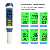 Détecteur d'eau d'usine numérique 5 en 1 TDS EC Salinité TEMP PH Mètres Testeur de qualité de l'eau Stylo pour aquariums Hydroponie
