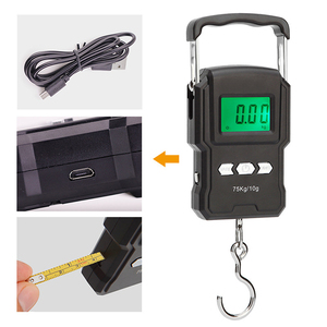 Báscula de pesca de la mejor calidad GS con regla de 100cm equipaje multifuncional que pesa 75kg báscula electrónica portátil - Product Image 3