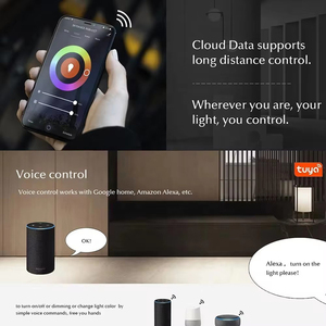 Tuya wifi thông minh treo tường Glass Touch Panel RGB RGBW rgbcct <span class=keywords><strong>RF</strong></span> DC 12V 24V mờ LED Strip điều khiển ánh sáng với ứng dụng điều khiển - Product Image 2