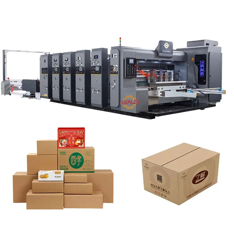 Impresora automática Flexo 2/3/4 Color Slotter y troqueladora Máquina de impresión de cartón corrugado para hacer cajas de cartón