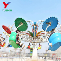 Projet d'appel d'offres du gouvernement Fun Fair Twister Double Flying Chairs Thrill Amusement Park Attraction Parachutiste Rides à vendre