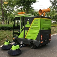 Balayeuse électrique SW-BR 230/240 R 4W à cabine fermée avec brosses latérales pour voirie municipale