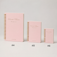 Carnet de notes A4 A5 personnalisé pour l'école, impression de planificateur, couverture rigide, double reliure, journal de fitness métallique, cahiers à spirale