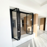 Ventanas Corredizas Plegables Horizontales de Aleación de Aluminio Modernas Personalizadas, Venta al por Mayor de Fábrica, Vidrio Templado Insonorizado y Resistente al Viento para Balcón
