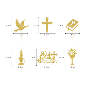 Juego de decoración para tarta de la Santa <span class=keywords><strong>Comunión</strong></span> con Paloma brillante y diseño de Cruz para bautismo, bautizo, Baby Shower, fiesta de <span class=keywords><strong>primera</strong></span> <span class=keywords><strong>comunión</strong></span> - Product Image 5