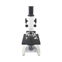 STEM Educational Portable Biological 40x-640x School Laboratory Kit Monocular Microscope Triple Nosepiece Electric Illumination