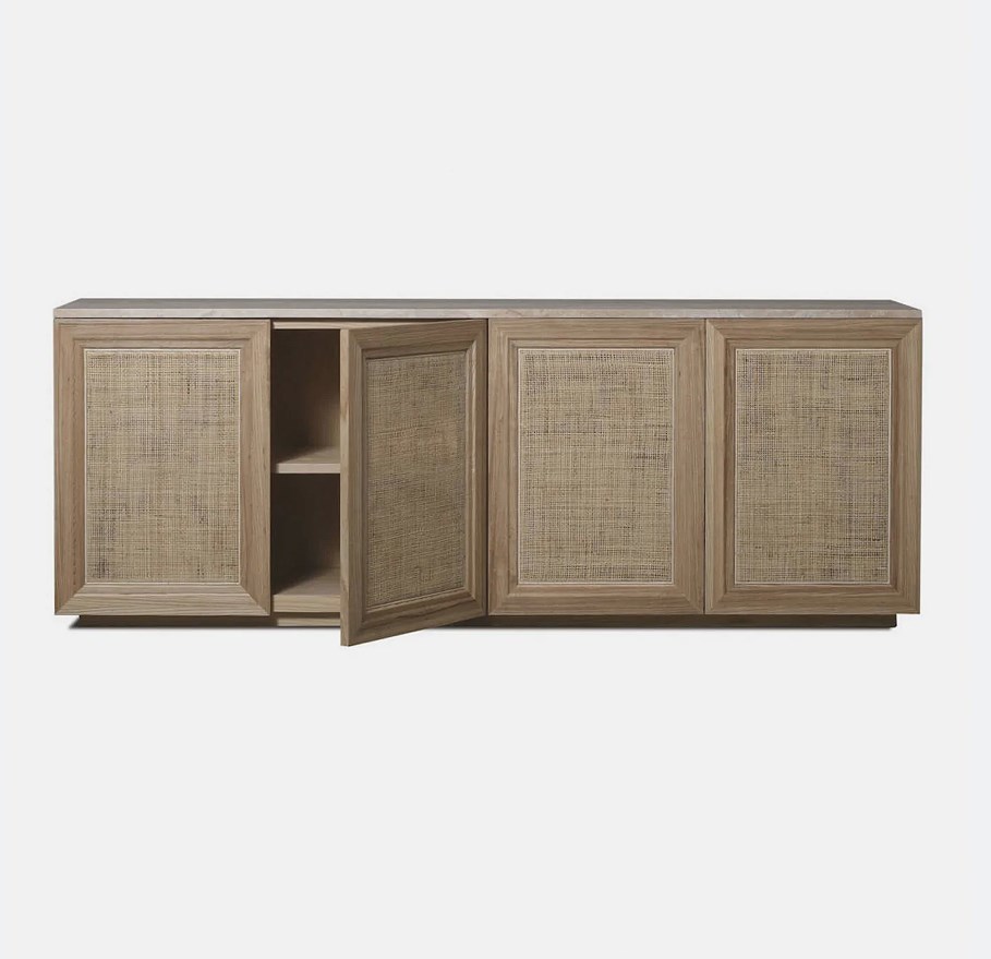 Living room console table storage cabinet  wood furniture dining room 4-door sideboard