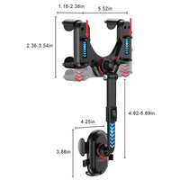 360 réglable multifonctionnel support de téléphone portable ABS Flexible voiture rétroviseur support de support de téléphone pour téléphones portables