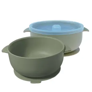 빨 그릇 Suppliers-Dropshipping 도매 BPA 무료 빨 방지 가을 실리콘 아기 먹이 그릇