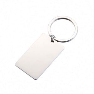 Llavero de Acero Inoxidable con Acabado Espejo, Placa en Blanco para Grabar, Regalo para Mujer, Texto Personalizado, Logotipo, Código QR, Código de Barras - Product Image 4