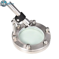 Vitre de niveau hygiénique en acier inoxydable de haute qualité avec raccord à bride et lampe pour l'observation des réservoirs