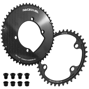 RACEDUE Plateau de pédalier 110BCD 50-<span class=keywords><strong>34T</strong></span> 52-36T 53-39T 54-40T pour vélo de route en fibre de carbone <span class=keywords><strong>11</strong></span>/12 vitesses - Product Image 6