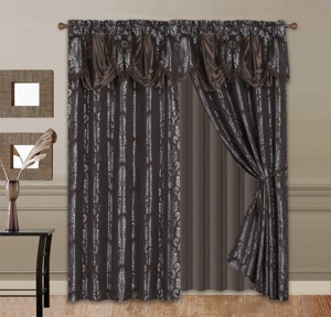 Tenda Classica di Lusso per Hotel in Stile Dubai, 100% Poliestere con Motivo Jacquard, Oscurante Totale per Hotel e Uffici - Product Image 1