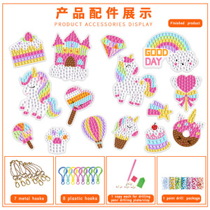 Kit portachiavi fai da te con unicorno e gelato fatti a mano giocattolo in pasta creativa e artigianato sirena per portachiavi personalizzati per bambini - Product Image 3