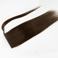 Vente en gros d'extensions de cheveux humains Remy 100% Clip-in de haute qualité enveloppant autour des extensions de cheveux de queue de cheval