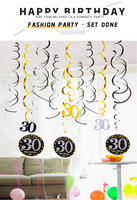 18PCS/Kantong Spiral Streamer PVC Ramah Lingkungan untuk Dekorasi Latar Belakang Pesta Ulang Tahun, Natal & Tahun Baru