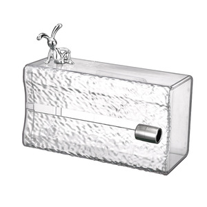 Boîte à mouchoirs murale avec poignée en forme de lapin, rangement en acrylique transparent pour salle de bain, chambre à coucher, salon, usage décoratif - Product Image 5