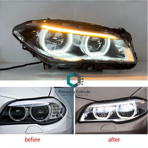 Phares LED pour <span class=keywords><strong>BMW</strong></span> Série 5 F10 F18, phares LED complets 2011-2017, feux de jour avant, plug and play - Product Image 2