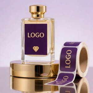 Etiqueta Adhesiva Personalizada para Botellas de Perfume de Lujo, Vinilo Adhesivo Impermeable con Relieve en Dorado, Etiquetas en Rollo para Perfume para Empaquetado - Product Image 2