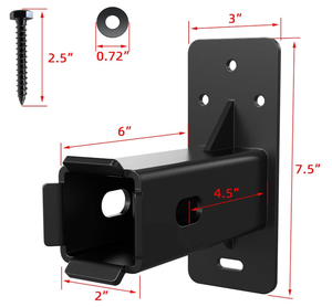 Support mural pour vélo de 2 pouces Porte-bagages pour vélo Récepteur d'<span class=keywords><strong>attelage</strong></span> pour bicyclette Rangement suspendu Organisateur de <span class=keywords><strong>garage</strong></span> Peut contenir jusqu'à 200 lb - Product Image 1