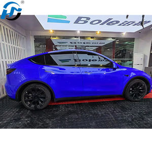 PET TPU Vinilo Fundido Sin Burbujas PET Ultra <span class=keywords><strong>Gloss</strong></span> Crystal Sapphire Blue Car Wrap Vinilo Un Rollo Completo Tamaño 1.52X1 8M/5X60FT - Product Image 4
