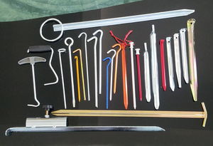 Glow <strong>in</strong> the dark <strong>screw</strong> <strong>tent</strong> <strong>peg</strong> with pouch storage bag for outdoor camping - Product Image 6