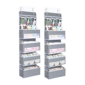 5-<b>shelf</b> Over Door Organization Storage Hanging Closet Organizers With Side Pocket - Product Image 1