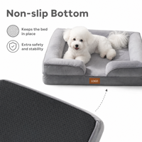 Großhandel Bestseller Luxuriöses Samt-Hundebett Modernes Orthopädisches Schaumstoff Waschbares Großes Hundebett Katzenbett Karton