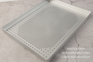 Nampan pemanggang kue dapur, aksesori rumah dapur roti komersial, panci paduan aluminium aman bentuk persegi panjang, nampan memanggang 400*300 - Product Image 4