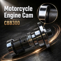 Arbre à cames CQJB CBB300 en acier forgé pour moto, pièces de moteur usinées avec précision par CNC, directement de l'usine