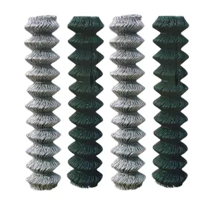 3mm fil 50x50 maille diamantée galvanisé à chaud 6ft maillon de chaîne clôture en fil de fer/pvc enduit maillon de chaîne clôture 50ft rolls