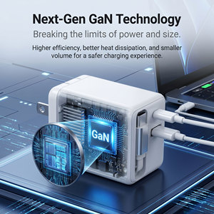 Cargador Rápido GaN de 65W PD <span class=keywords><strong>3.0</strong></span> 5V/3A Tipo-C con Enchufe EU/UK, Cable Retráctil, Certificación ETL, CE, FCC, SAA, para Laptop y Reloj Inteligente - Product Image 2